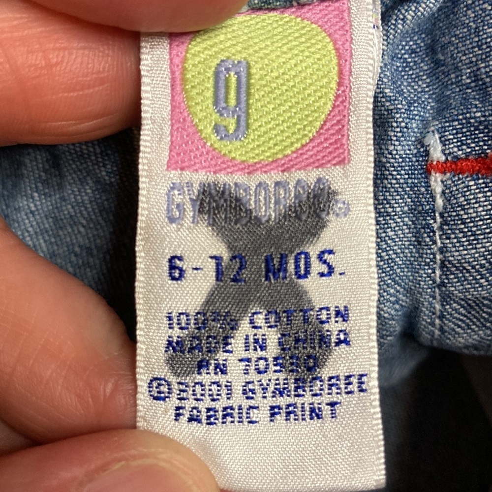 5/$20 NWT Gymboree 6/12m blue jean denim silver stars - Picture 6 of 6